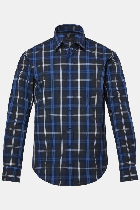 Chemise à carreaux JP 1880, manches longues et col Kent, coupe Modern Fit, jusqu'au 8&nbsp
