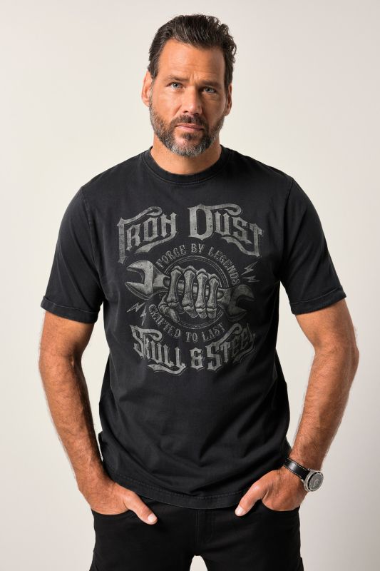 T-shirt JP 1880 style vintage, manches courtes et imprimé poitrine, collection Workwear – jusqu'au 8 XL