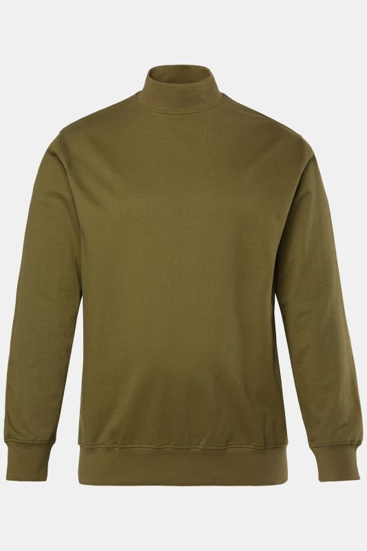 Sweat-shirt JP 1880 en molleton lisse, col montant - jusqu'au 8 XL