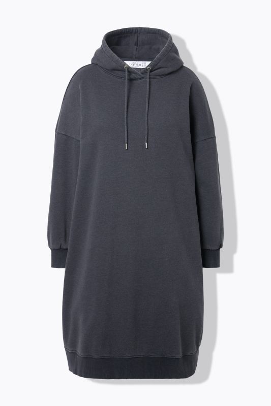 Robe en molleton oversize. Capuche. Délavage Acid Wash