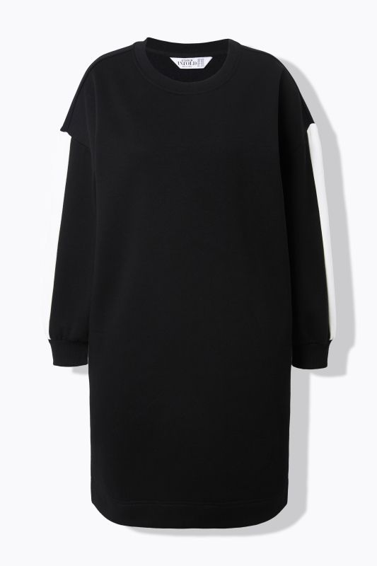 Robe en molleton oversize à rayures latérales