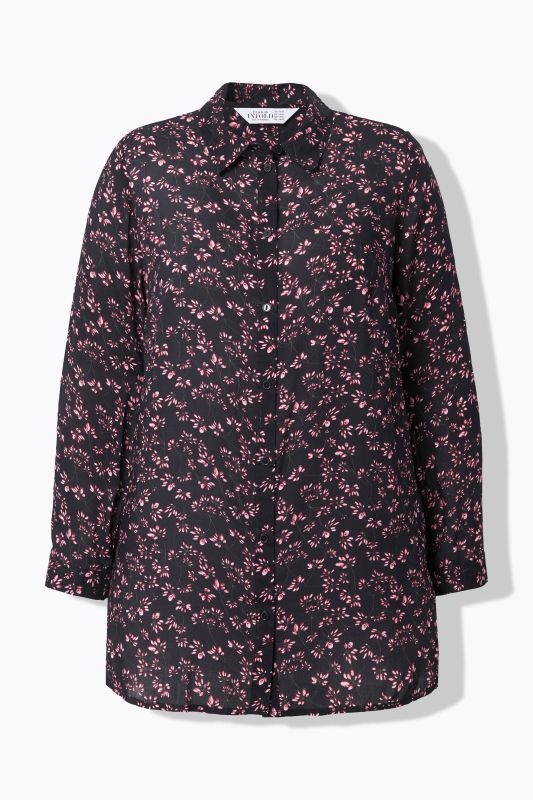 Chemisier coupe Boxy, imprimé floral intégral