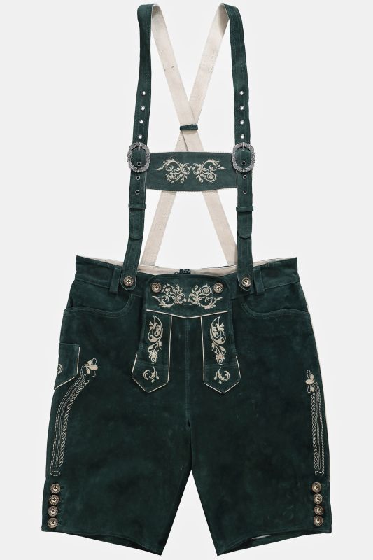 Pantalon de costume traditionnel bavarois JP 1880, cuir véritable et broderies