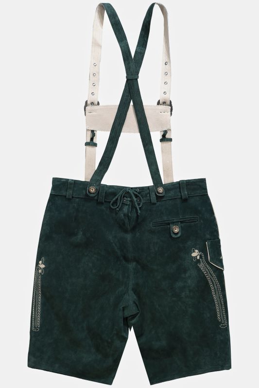 Pantalon de costume traditionnel bavarois JP 1880, cuir véritable et broderies