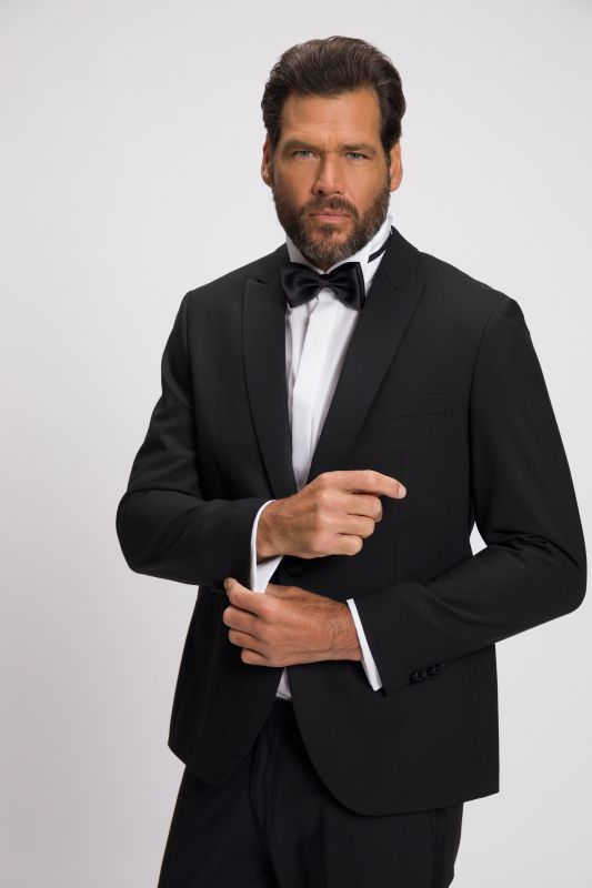 Veston de smoking  style business avec revers miroir, en laine stretch
