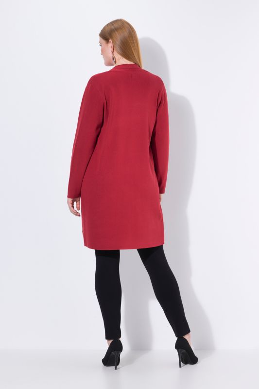 Cardigan coupe ouverte et longue, en maille fine et douce