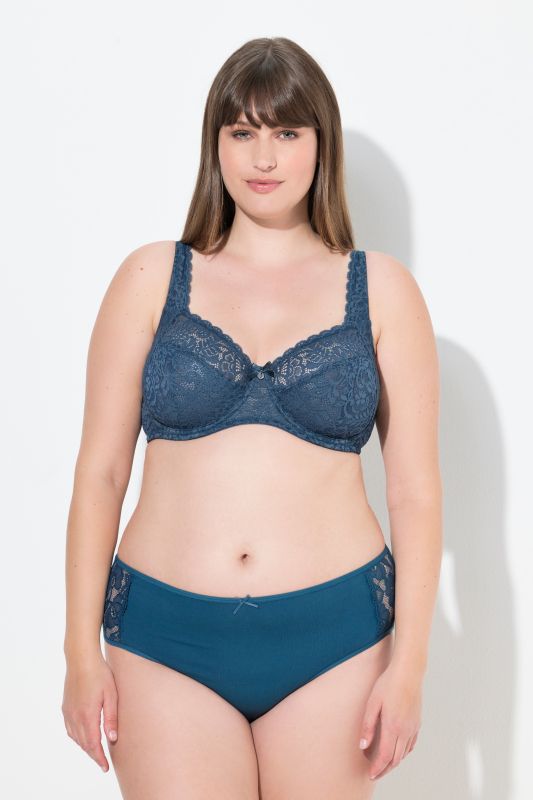 Soutien-gorge à armatures, dentelle florale, entièrement confectionné en dentelle, bonnet C-E