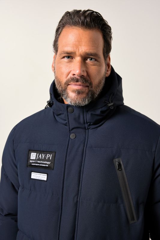 Parka technique JAY-PI à capuche, modèle coupe-vent et déperlant, rembourrage en duvet technique