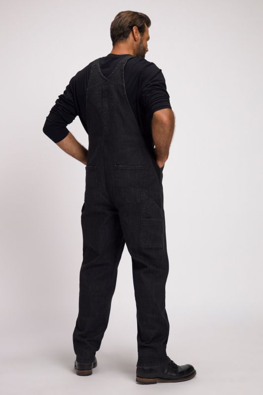 Salopette en jean, collection Workwear, nombreuses poches et empiècements élastiques - coupe Relaxed Fit