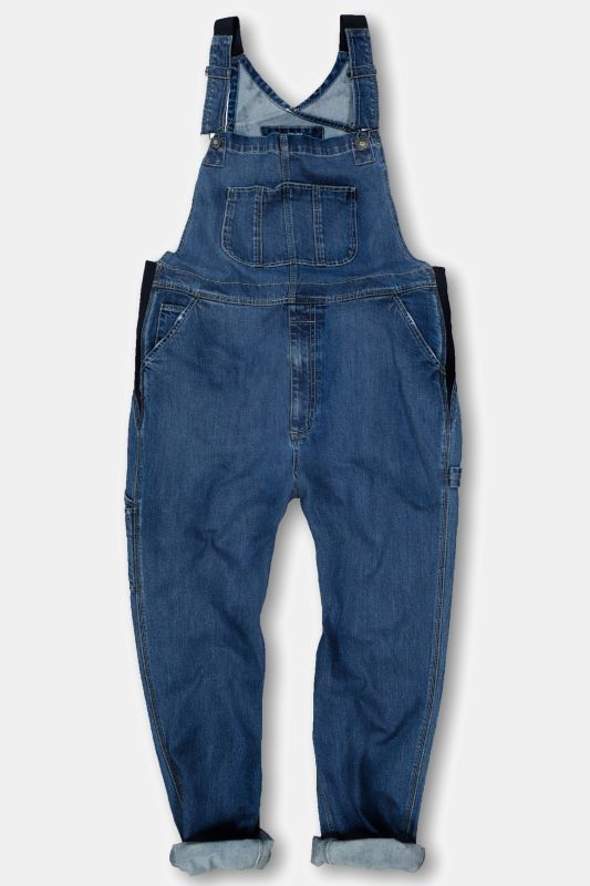 Salopette en jean, collection Workwear, nombreuses poches et empiècements élastiques - coupe Relaxed Fit