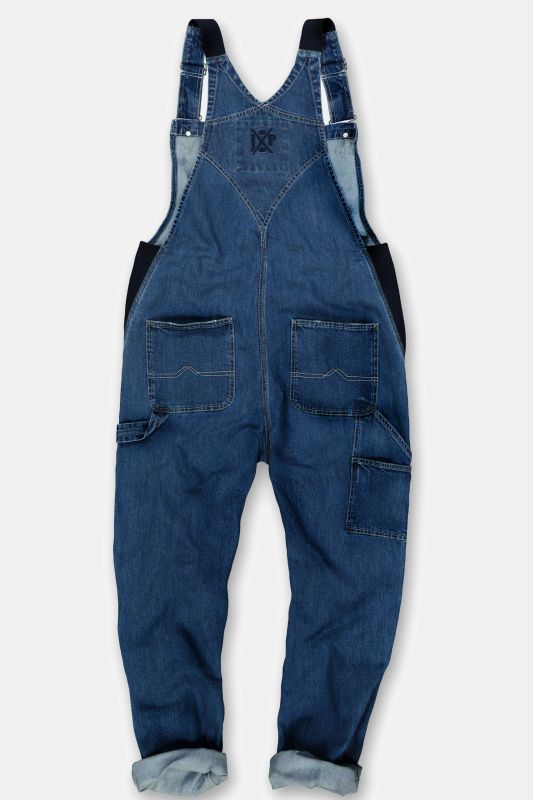 Salopette en jean, collection Workwear, nombreuses poches et empiècements élastiques - coupe Relaxed Fit