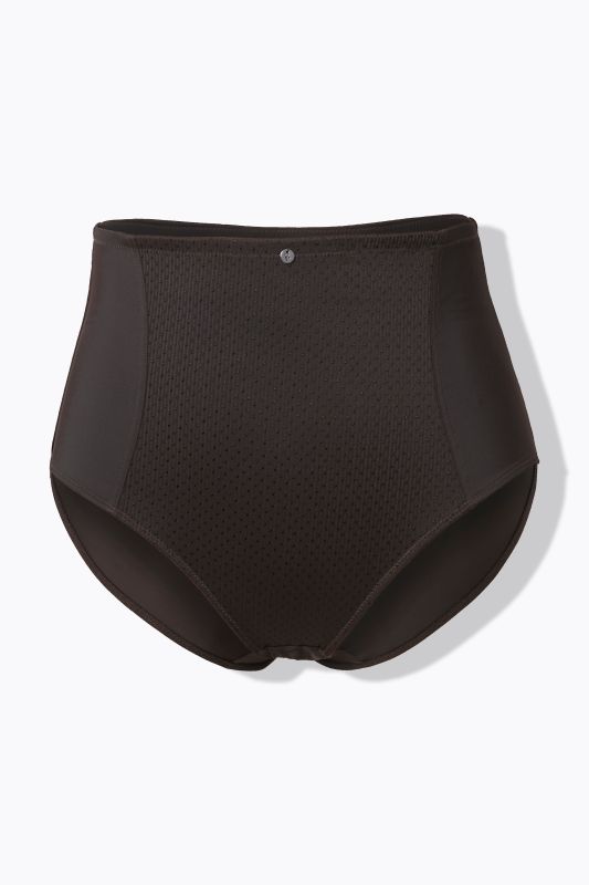 Culotte gainante, taille haute, empiècement jacquard