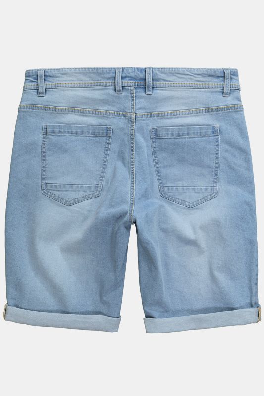Bermuda ventre confort en jean. 5 poches. Matière ultra-stretch