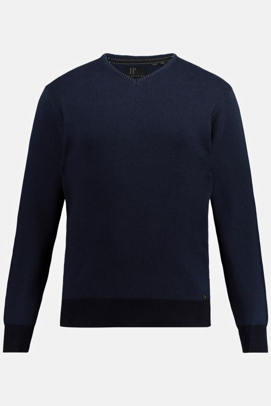 Pull JP 1880, maille CashmereTouch fine et douce, col en V - jusqu'au 8 XL