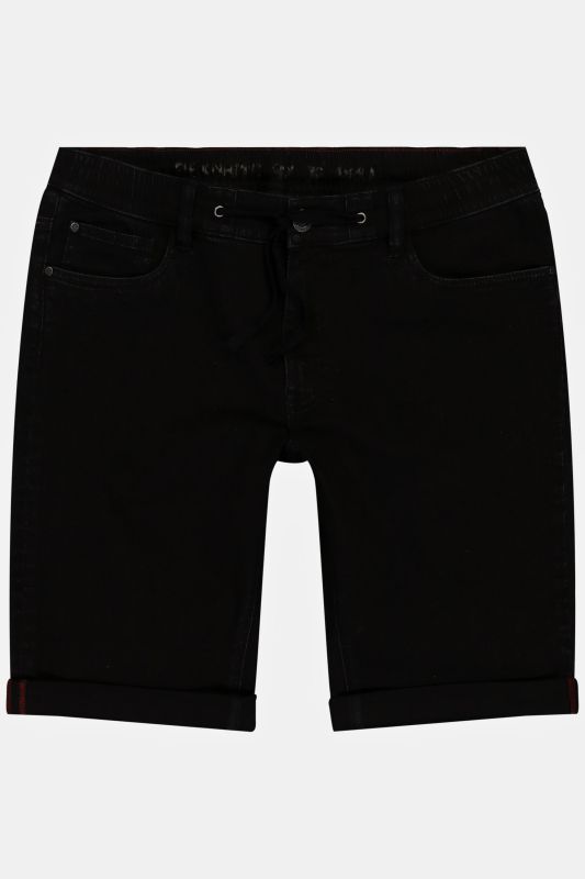 Bermuda en jean 5 poches, coupe confortable et taille élastique. Jusqu'à la taille 70.