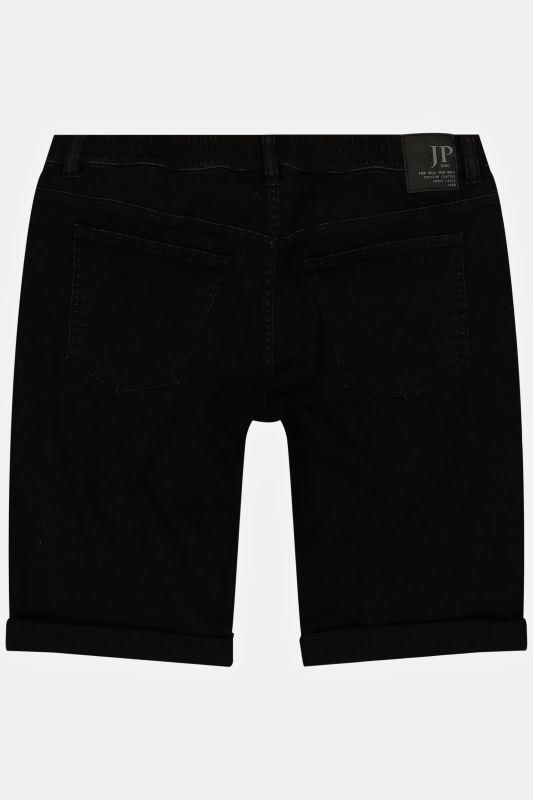 Bermuda en jean 5 poches, coupe confortable et taille élastique. Jusqu'à la taille 70.