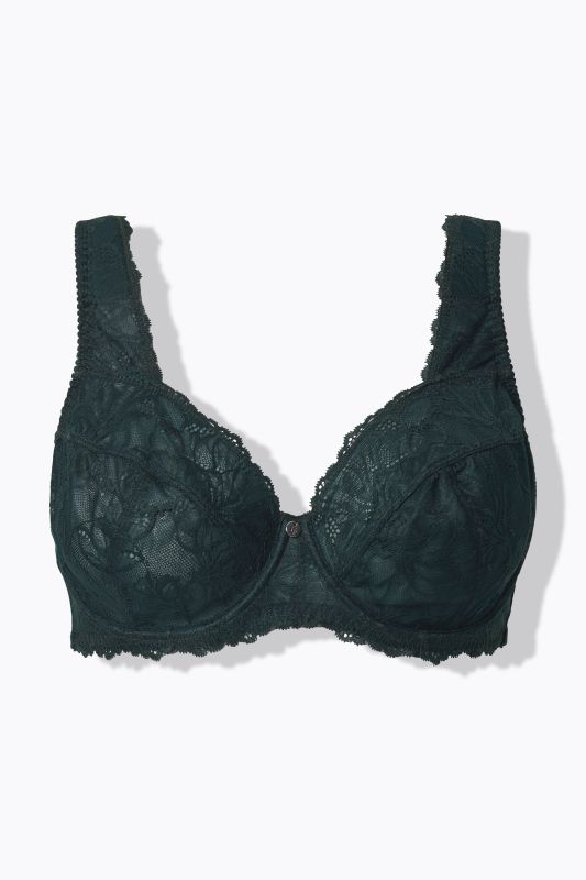 Soutien-gorge avec dentelle, armatures et bretelles larges - bonnets B-F