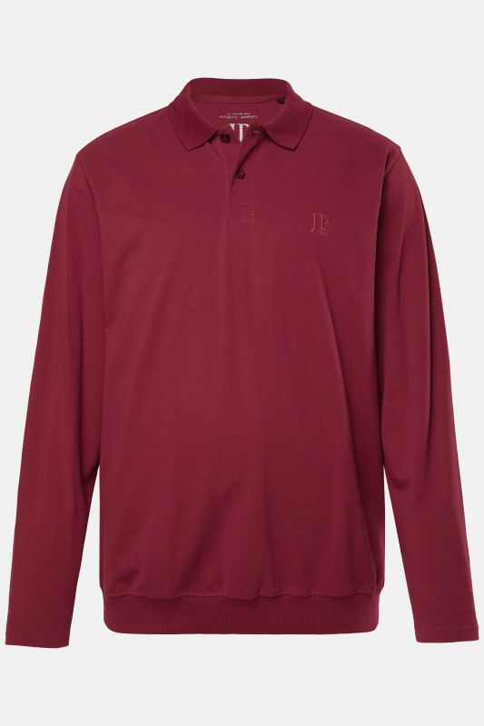 Polo JP 1880 ventre confort, coupe Basic, manches longues et tissu piqué - du XXL au 8&nbsp