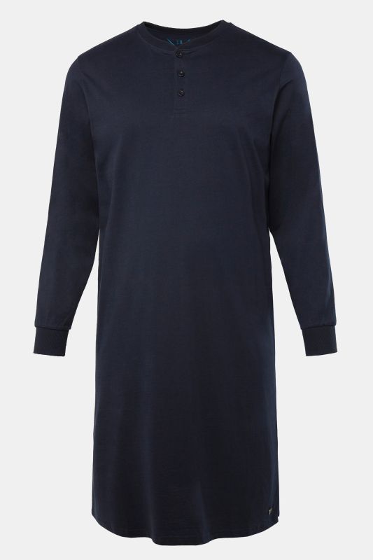 Chemise de nuit, manches longues et col Henley - jusqu'au 8 XL