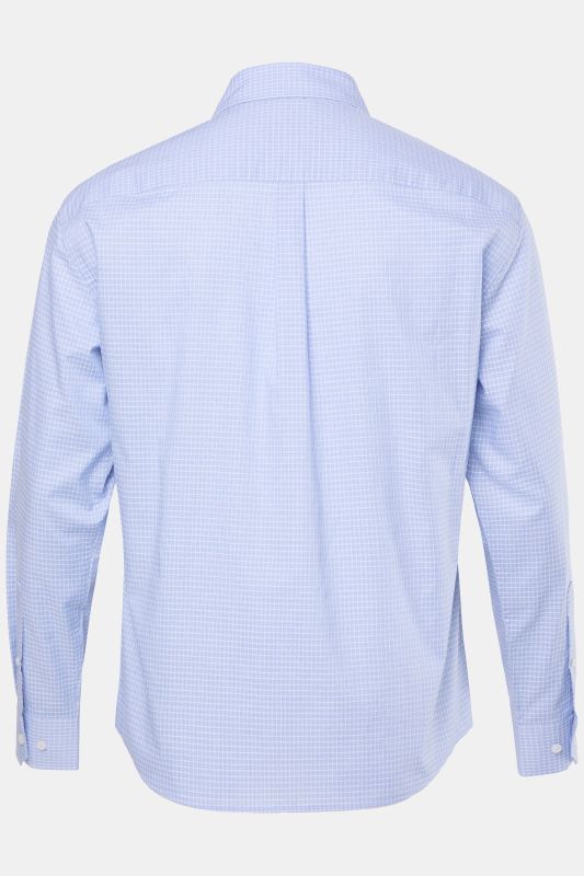Chemise à carreaux JP 1880 coupe Modern Fit, manches longues et col requin, entretien EasyCare, collection Business - jusqu'au 8 XL
