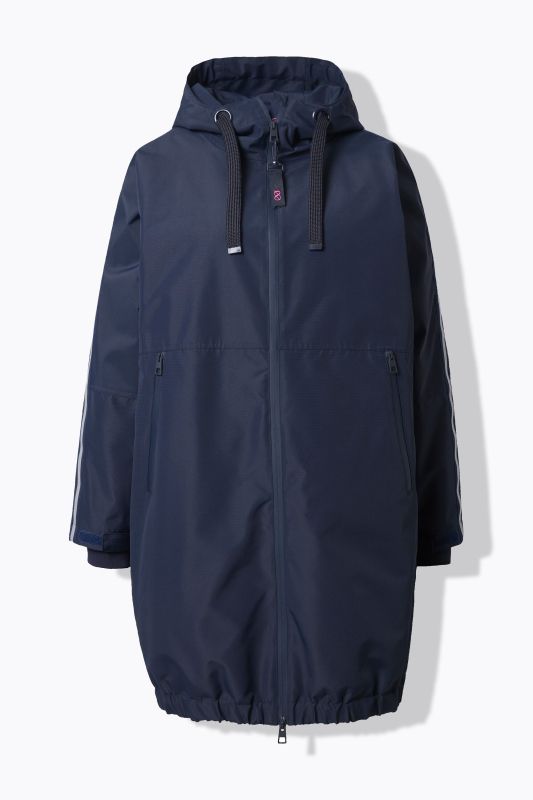 Veste technique oversize à capuche, doublure matelassée et fermeture à glissière à double sens