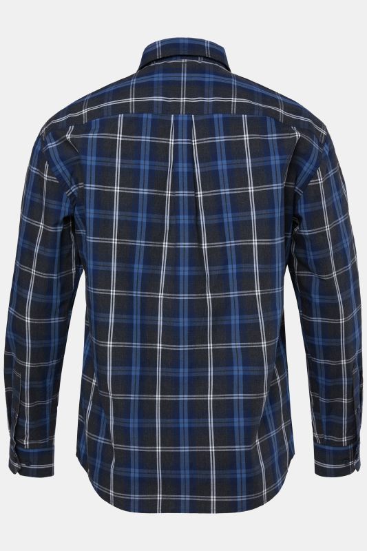 Chemise à carreaux JP 1880, manches longues et col Kent, coupe Modern Fit, jusqu'au 8&nbsp