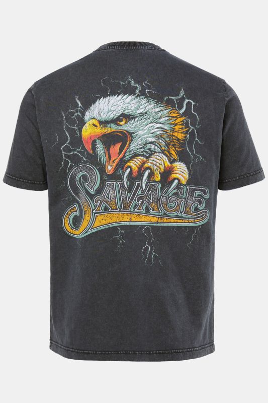 T-shirt JP 1880 à manches courtes, esprit vintage, imprimé dans le dos – jusqu'au 8 XL