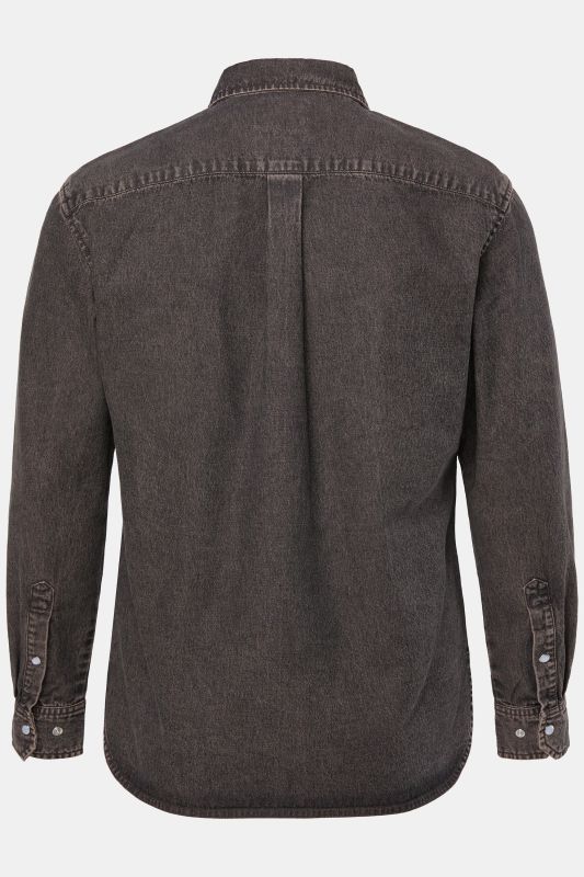 Chemise en jean coloré JP 1880, manches longues et col Kent, coupe Modern Fit avec finition FLEXNAMIC® - jusqu'au 8 
