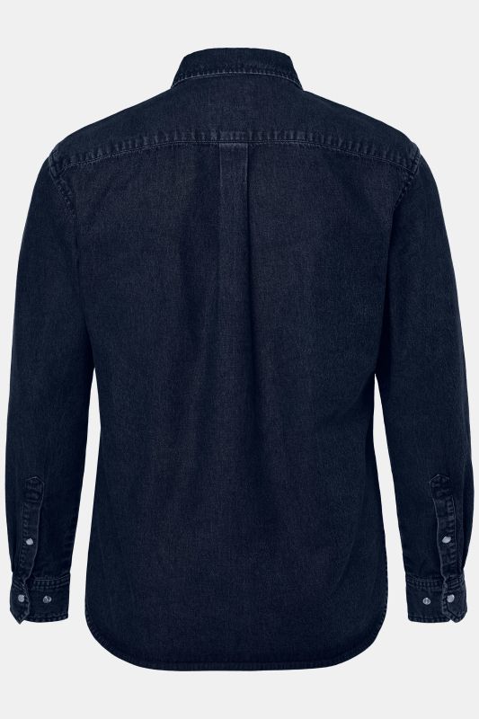 Chemise en jean coloré JP 1880, manches longues et col Kent, coupe Modern Fit avec finition FLEXNAMIC® - jusqu'au 8 