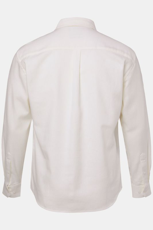 Chemise JP 1880 en flanelle à carreaux, manches longues, col à pointes boutonnées (boutons invisibles), coupe Modern Fit - jusqu'au 8&nbsp