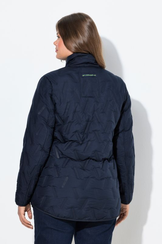 Veste matelassée sandwich. Col montant, fermeture zippée