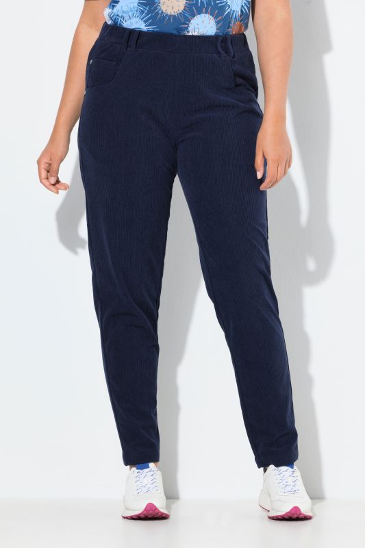 Pantalon Mom en velours côtelé
