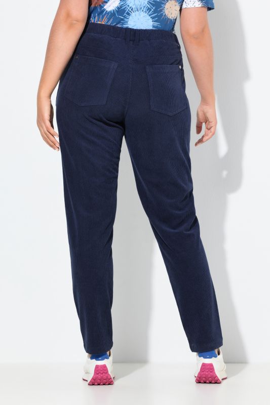 Pantalon Mom en velours côtelé