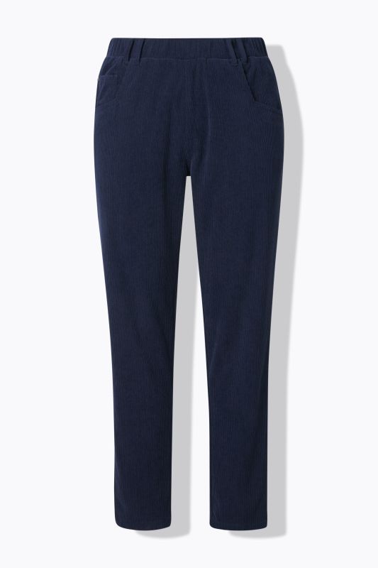 Pantalon Mom en velours côtelé