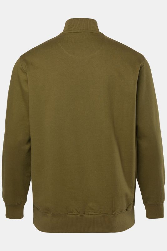 Sweat-shirt JP 1880 en molleton lisse, col montant - jusqu'au 8 XL