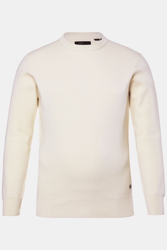 Pull JP 1880 en maille élastique, col rond - jusqu'au 7 XL