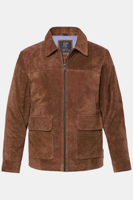 Veste JP 1880 en véritable cuir de vachette, poches à rabat- jusqu'au 7 XL