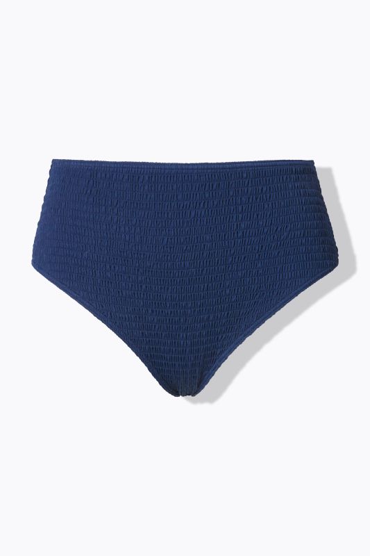Bas de bikini taille haute, texture raffinée