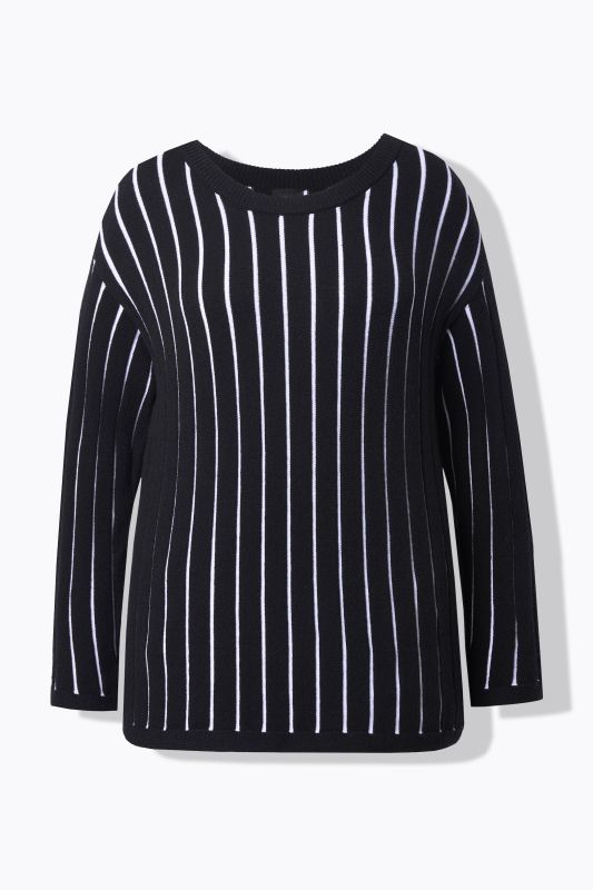 Pull rayé, manches longues, coupe Slim Fit