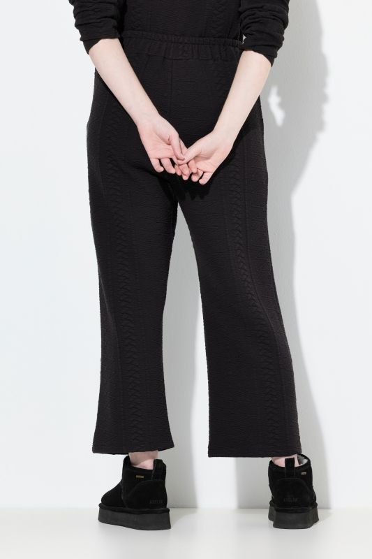 Jupe-culotte en molleton jacquard à jambe large, coton bio