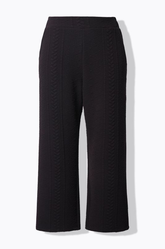 Jupe-culotte en molleton jacquard à jambe large, coton bio