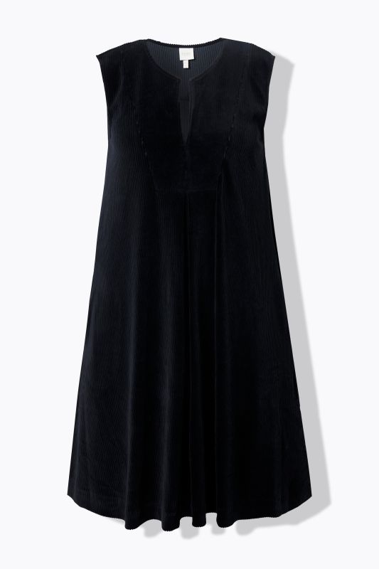 Robe évasée sans manches à col rond