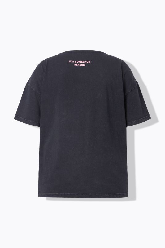 T-shirt oversize avec cœur, dans un style vintage