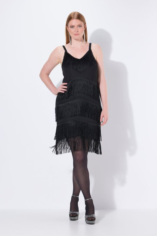 Robe à franges, sans manches