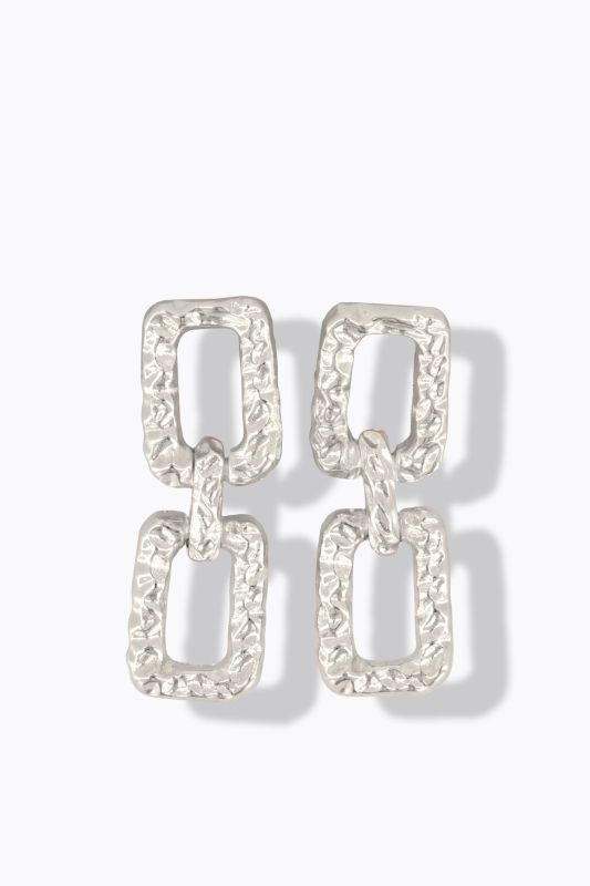 Boucles d'oreille imposantes avec maillons, pour oreilles percées