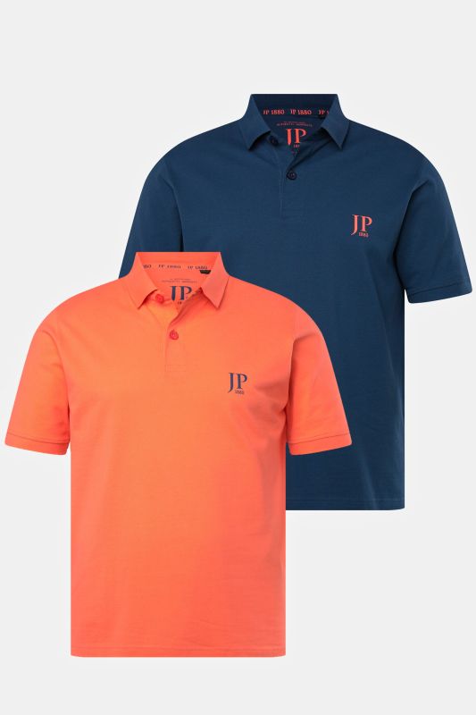 Lot de 2 polos, collection Basic - coton piqué, peigné