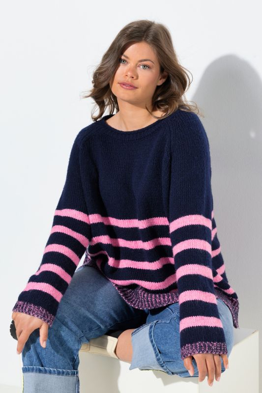Pull en maille, col rond et manches longues