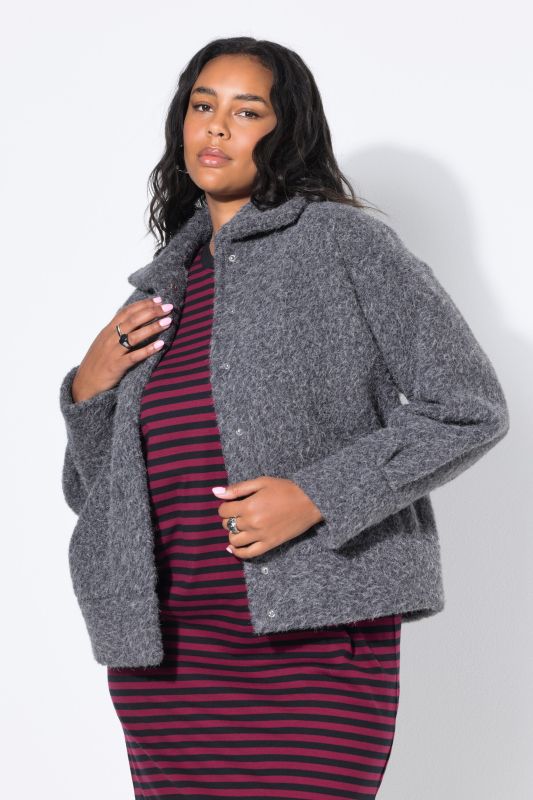 Surchemise oversize aspect lainage