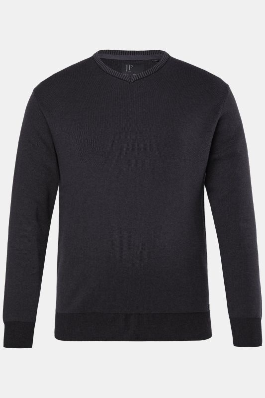 Pull JP 1880, maille CashmereTouch fine et douce, col en V - jusqu'au 8 XL
