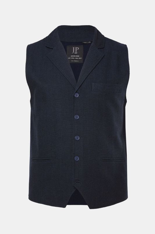 Gilet JP 1880 en tweed, finition FLEXNAMIC®, dos en maille - jusqu'au 7 XL